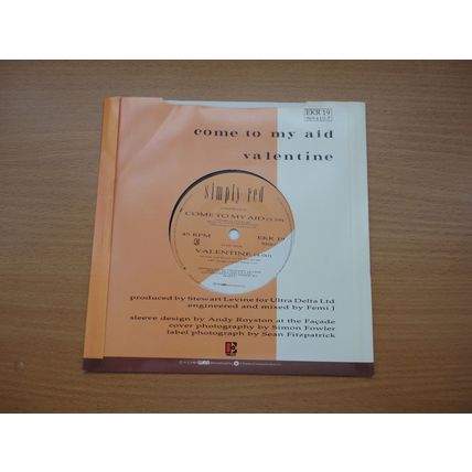 Simply Red 1985 7" Vinyl Single Come To My Aid b/w Valentine