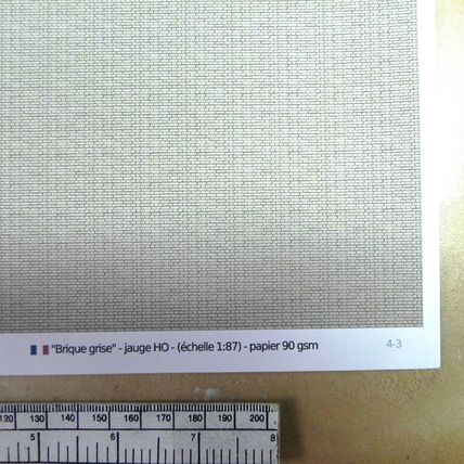 Papier "Brique grise " - pour HO gauge-échelle 1:87-A4