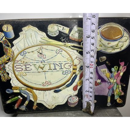 Sewing Metal Box Genuine Dodo 1983 London England EMPTY Collectible Tin Decor