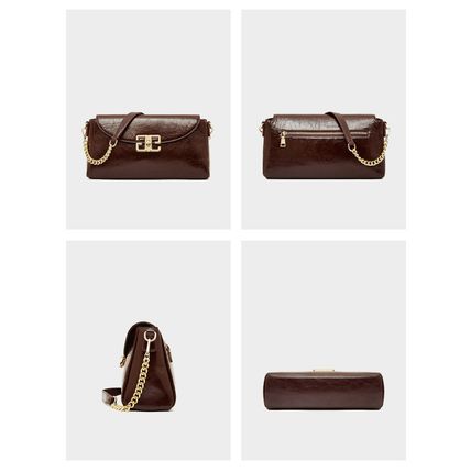 Women Genuine Leather Shoulder Bags Fashion Hobo Bags Brown
