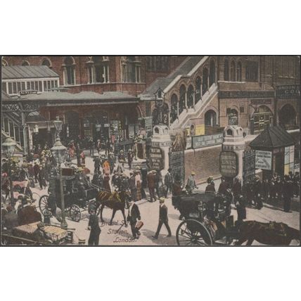 Broad Street Station, London, c.1905-10 - Eyre & Spottiswoode Postcard