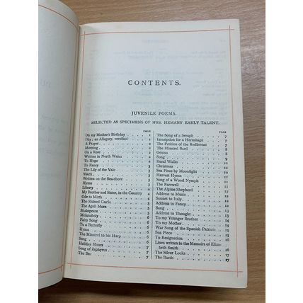 c1901 "THE POETICAL WORKS OF MRS HEMANS" ILLUSTRATED ANTIQUE BOOK (P4)