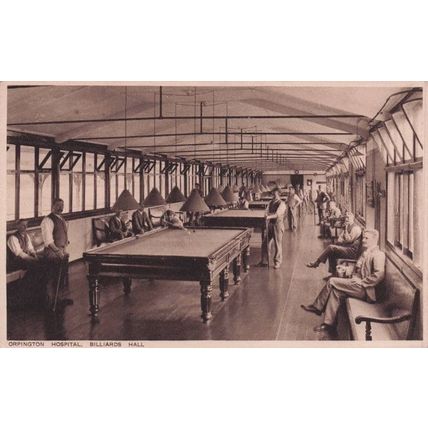 Orpington Hospital Billiards Room Kent Antique Postcard