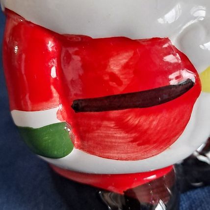 SANTA & SNOWMAN SALT & PEPPER SHAKERS Set Christmas Holiday Ceramic