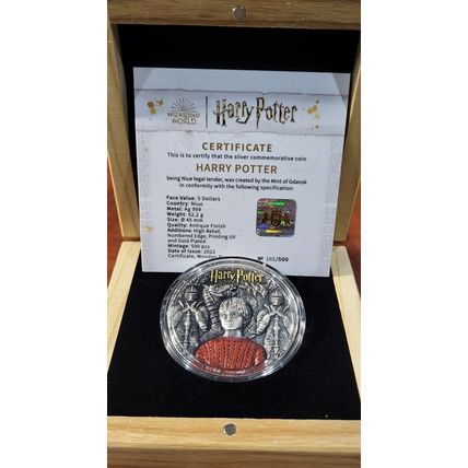 2 Oz Silver Collectible HARRY POTTER AND THE PHILOSOPHER'S STONE Only 500 Made