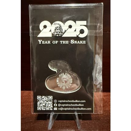 5 gram 2025 Silver Lunar Year of the Snake .999 Fine