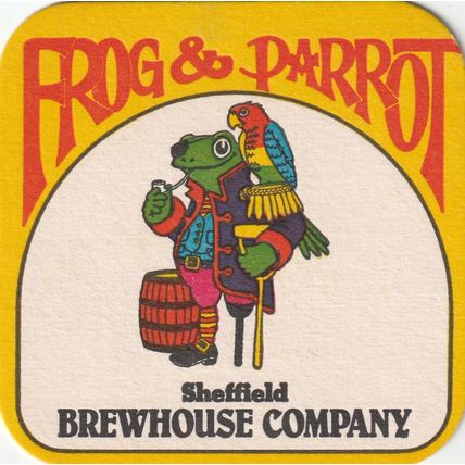BEER MAT - FROG & PARROT BREWHOUSE (SHEFFIELD) - (Cat 001) - (1982)