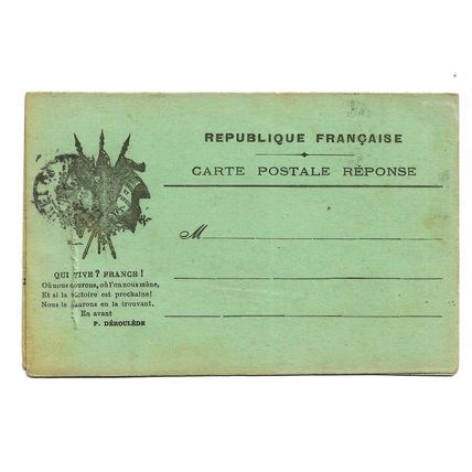 French military postcard posted 1914 from Foreign Legion soldier ?