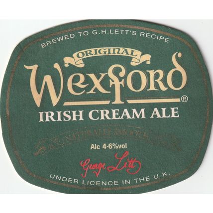 BEER MAT - LETT'S BREWERY (IRELAND) - WEXFORD IRISH ALE - (Cat 001) - (1996)