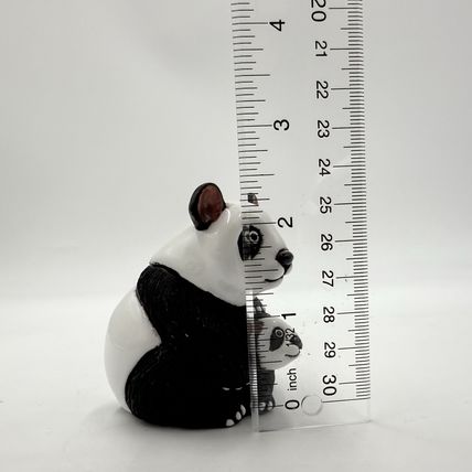 Vintage LEPS Peru Pottery Rinconada Panda Mama Bear & Cub Figurine