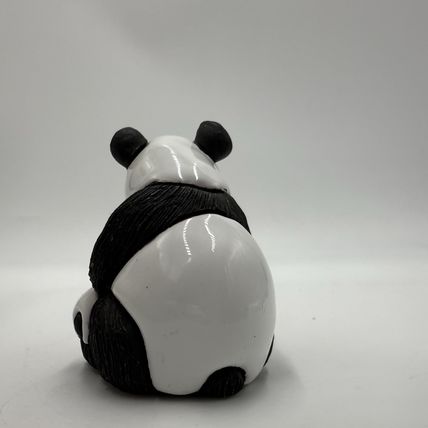 Vintage LEPS Peru Pottery Rinconada Panda Mama Bear & Cub Figurine