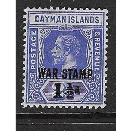 CAYMAN ISLANDS 1917 WAR STAMP SURCHARGE 1½d ON 2½d MINT SG56