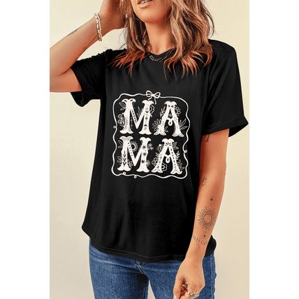 Black MAMA Artistic Graphic Tee