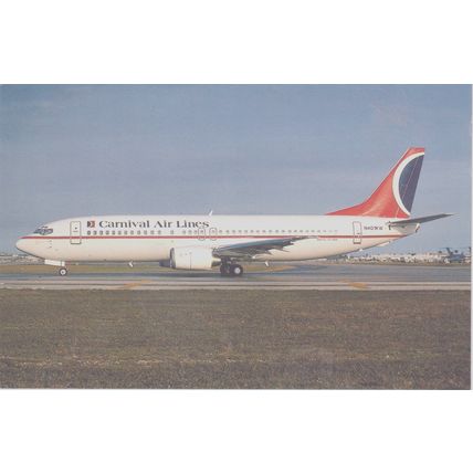 Carnival Airlines Boeing B737 4Q8 Civil Aircraft Postcard (QA254)