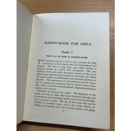 1910 1ST EDITION "HARPER'S HANDY BOOK FOR GIRLS" ILLUSTRATED USA HB BOOK (P5)