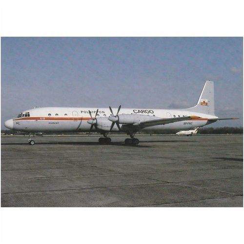 Polnippon Cargo Ilyushin IL 18D Aircraft Postcard (A24214)