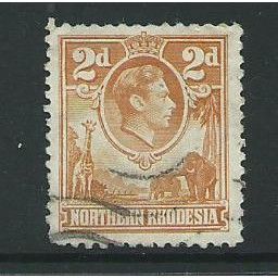 northern rhodesia stamp sg31 yellow used a
