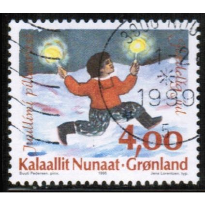 1995 Greenland Sc# 301 used - Christmas 4.00 kr