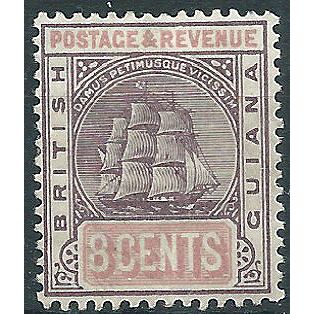 British Guiana 1889 SG199 8c Dull Purple & Rose Mounted Mint ....