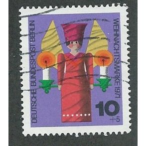 BERLIN -1971 10pf + 5 'HUMANITARIAN 'CHRISTMAS'' FINE USED (EBID44-787)