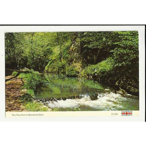 Staffordshire BERESFORD DALE Pike Pool Postcard by Dennis (D.0399)