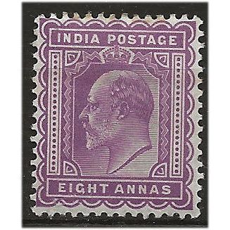 India 1903 SG133 8a Purple Mounted Mint . ..