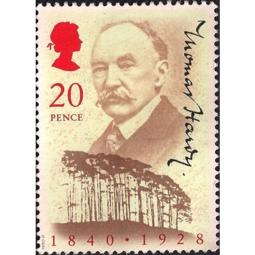 GB, Thomas Hardy 1840-1929, brown 1990, 20p