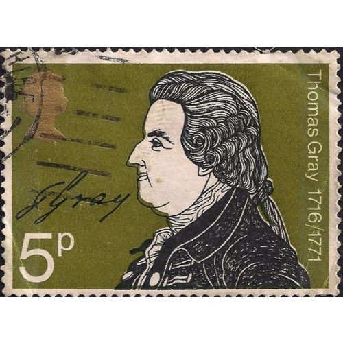 GB, Thomas Gray, 200 years, yellow 1971, 5p
