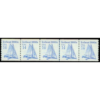 2134 14c Iceboat Very Fine MNH Dry Gum PNC 4/5 P0362