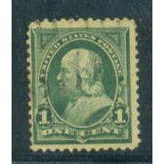 Used 279 1c Benjamin Franklin Barely Clears M04330