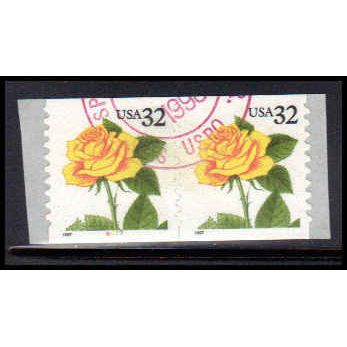 Used 3054 32c Yellow Rose Very Fine CNP Left 6677 PA1912