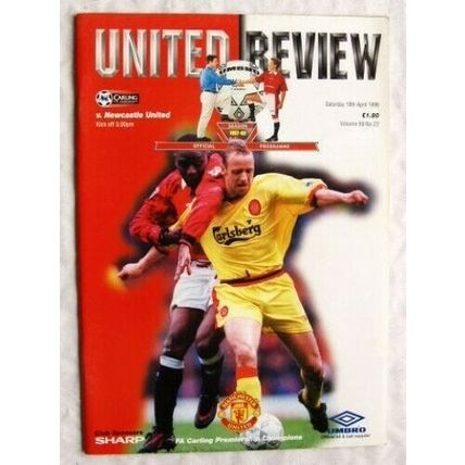 1998 programme Manchester United v. Newcastle United