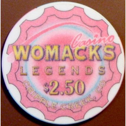 Womack's. $2.50 Casino Chip. Cripple Creek, CO. V27.