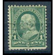Used 279 1c Benjamin Franklin Barely Clears WA0036