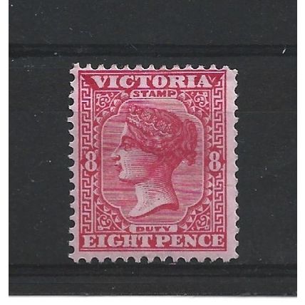 Victoria.SG302 8d Bright Scarlet/Pink.Mounted Mint.Oct24