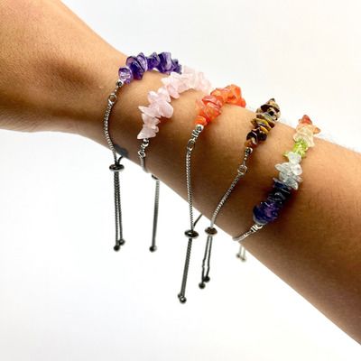 Adjustable Crystal Chip Bracelet | Choose a Stone![ ]