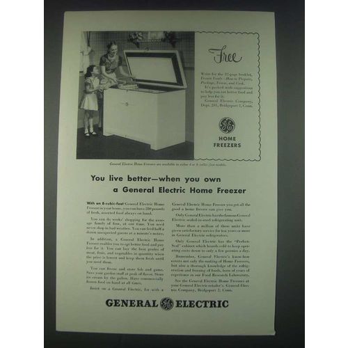 1947 General Home Freezer Ad - You Live Better