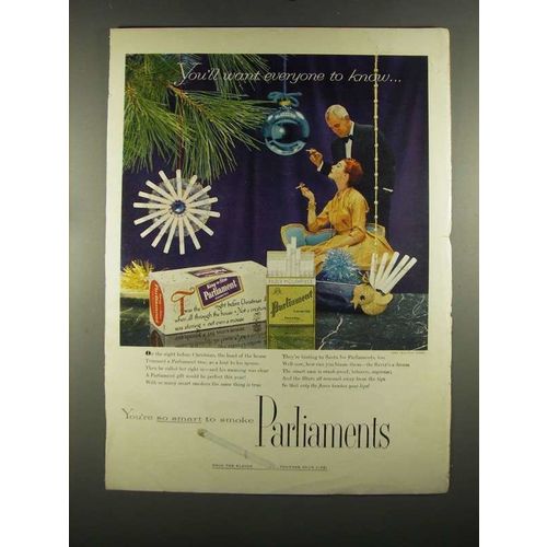 1955 Parliaments Cigarettes Ad - You'll Want Everyone