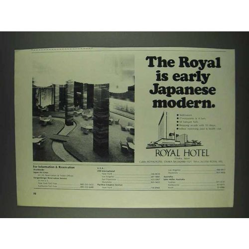 1978 Royal Hotel Ad - Early Japanese Modern