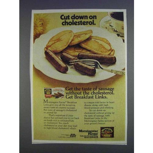 1980 Morningstar Farms Breakfast Links Ad - Cut Down
