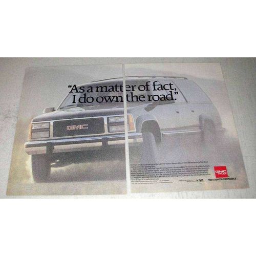 1993 GMC Suburban Truck Ad - I Do Own The Road