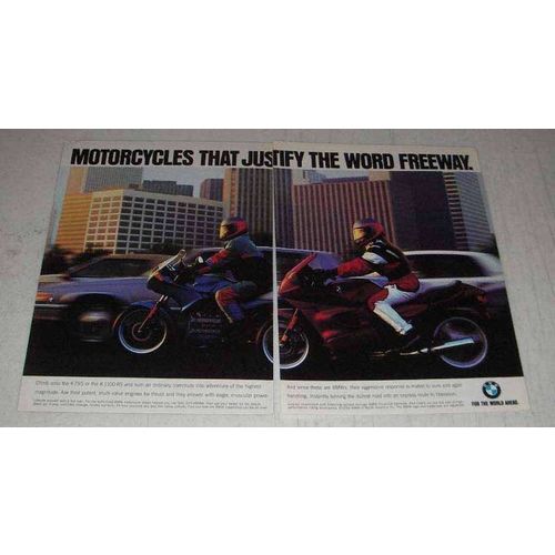1994 BMW K75S and K1100RS Motorcycles Ad - Justify