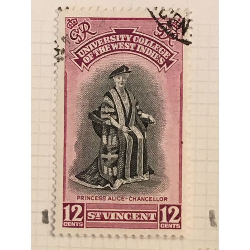 St Vincent KGVI 1951 12c BWI University College Used SG 183 Sc 175 postage stamp