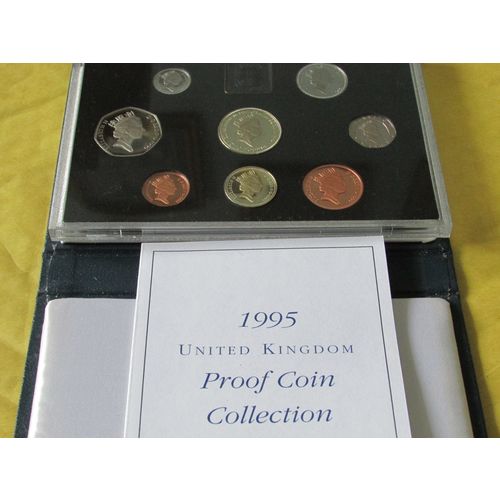 1995 QUEEN ELIZABETH II ROYAL MINT PROOF SET BLUE CASE. I