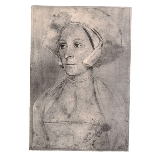 A LADY, Margaret Roper?? by Hans Holbein used vintage postcard British Museum =
