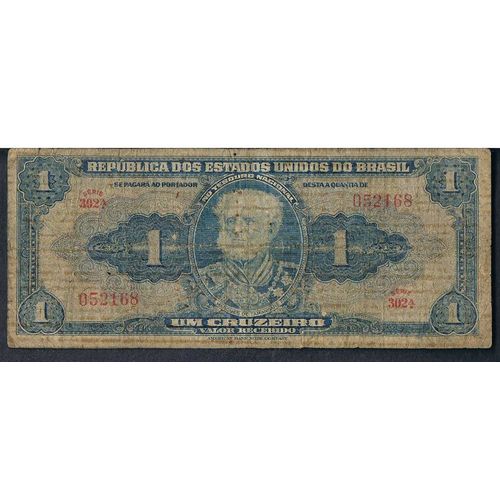 BRAZIL BANKNOTE 1 P132 ND 1944 F - no signature