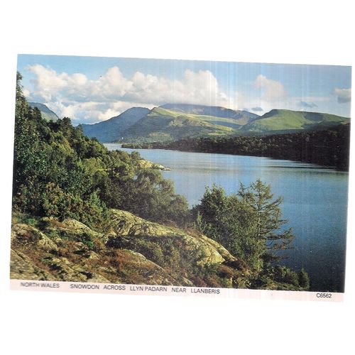 SNOWDON ACROSS LLYN PADARN NEAR LLANBERIS unused postcard by Judges =