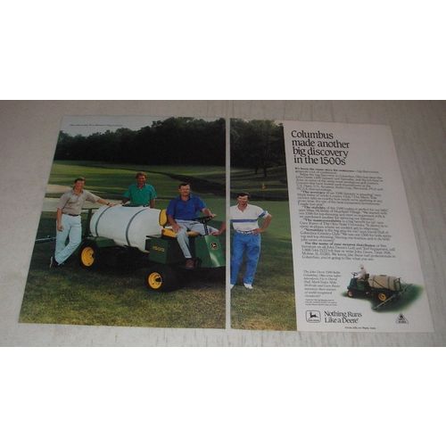1990 John Deere 1500 Sprayer and Spreader Ad - Columbus made big Discovery