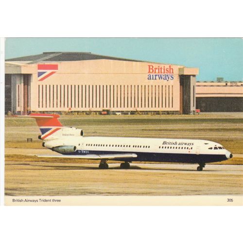 British Airways Trident Three Civil Aircraft Postcard (A22760)