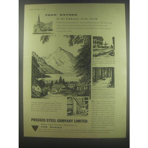 1954 Pressed Steel Company limited Advertisement - From Oxford to the highways